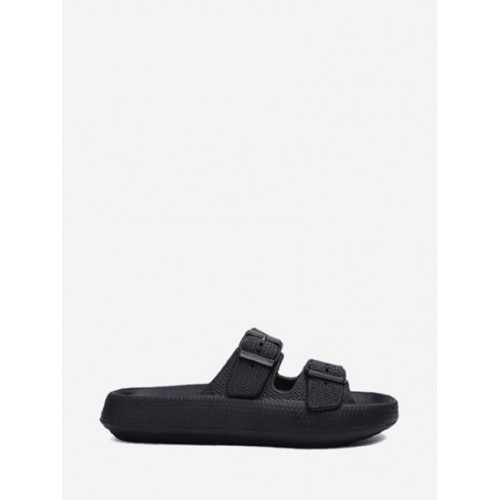 Double Buckle Strap Beach Slippers