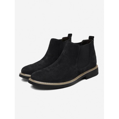 Faux Suede Chelsea Boots