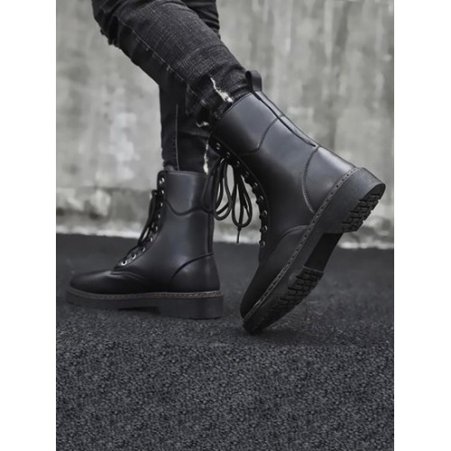 Lace Up Front Minimalist Boots