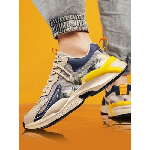 Colorblock Mesh Panel Sports Shoes