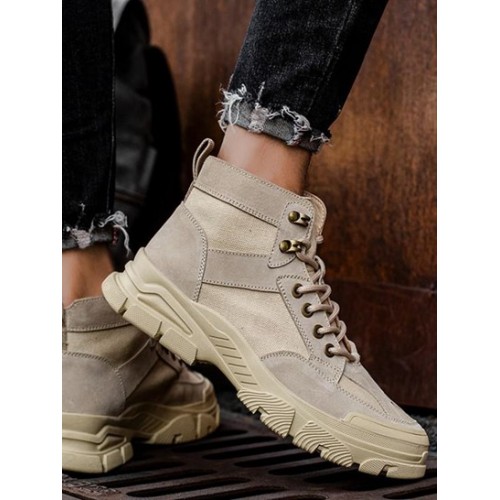 Lace Up Front High-top Outdoor Climb Boots