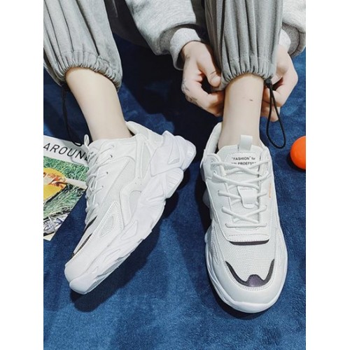 Letter Colorblock Chunky Sneakers