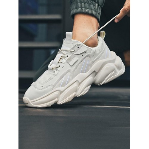 PU Leather Upper Thick Bottom Sneakers