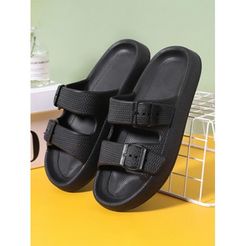 Double Buckle Strap Beach Slippers